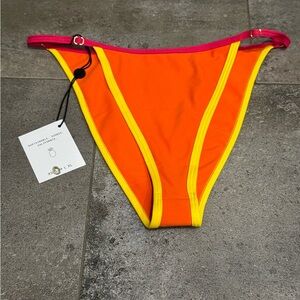 Skatie Chan Bikini Bottom with Pink and Yellow Accents